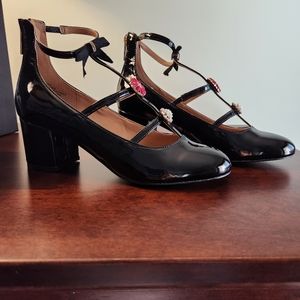 Nanette Lepore 'Daryl' Black Patent Leather Pumps